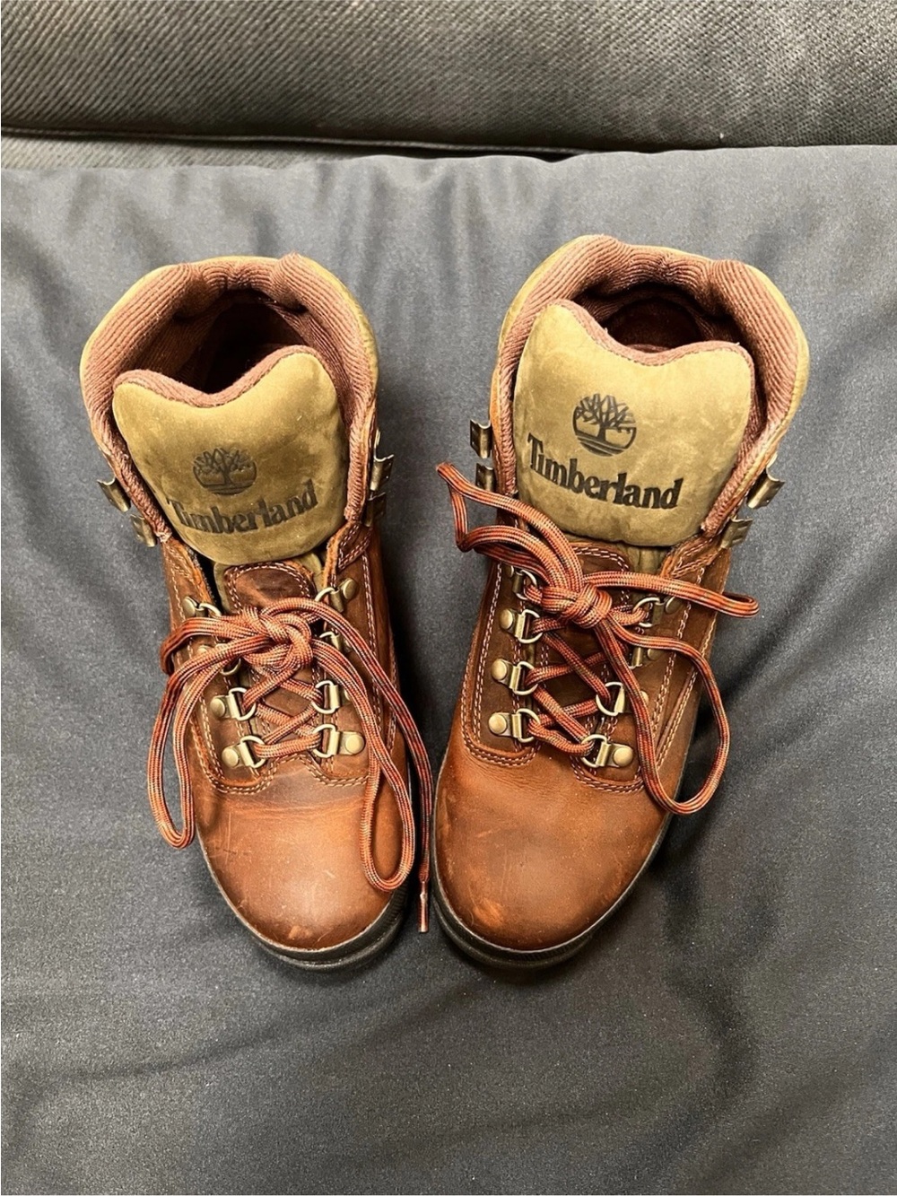 Timberland Tan and Brown Leather Lace-Up Boots